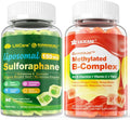 1 Pack Super Vitamin B Complex Gummies &amp Sulforaphane with Glutathione Gummies