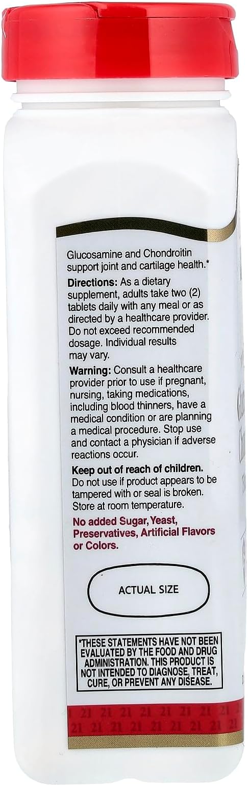 21St Century Triple Strength Glucosamine and Chondroitin - 150 Tablets