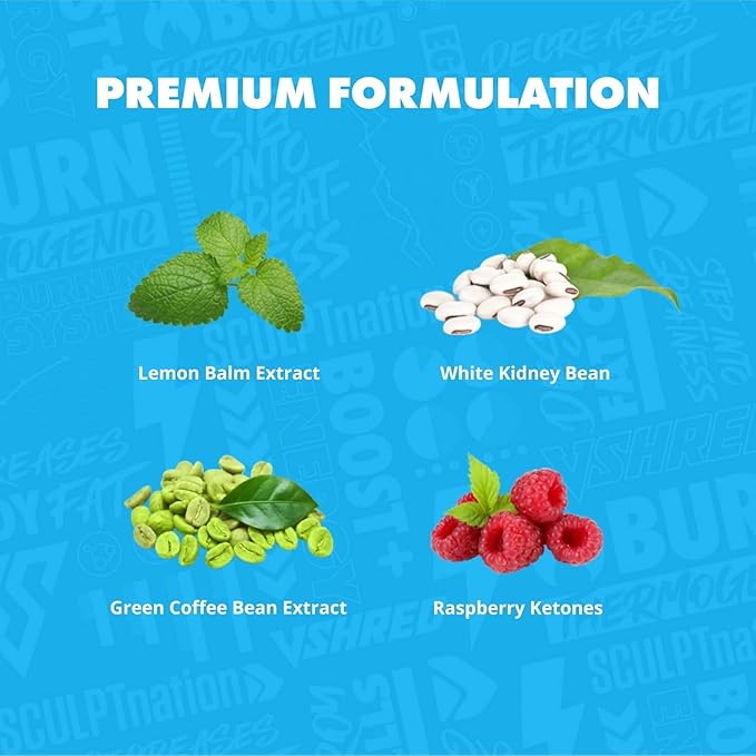 Sculpt Nation by V Shred - Night Time Metabolism Support with Raspberry Ketones Green Tea Extract and Melatonin - 60 Gluten Free Capsules - 3 Pack