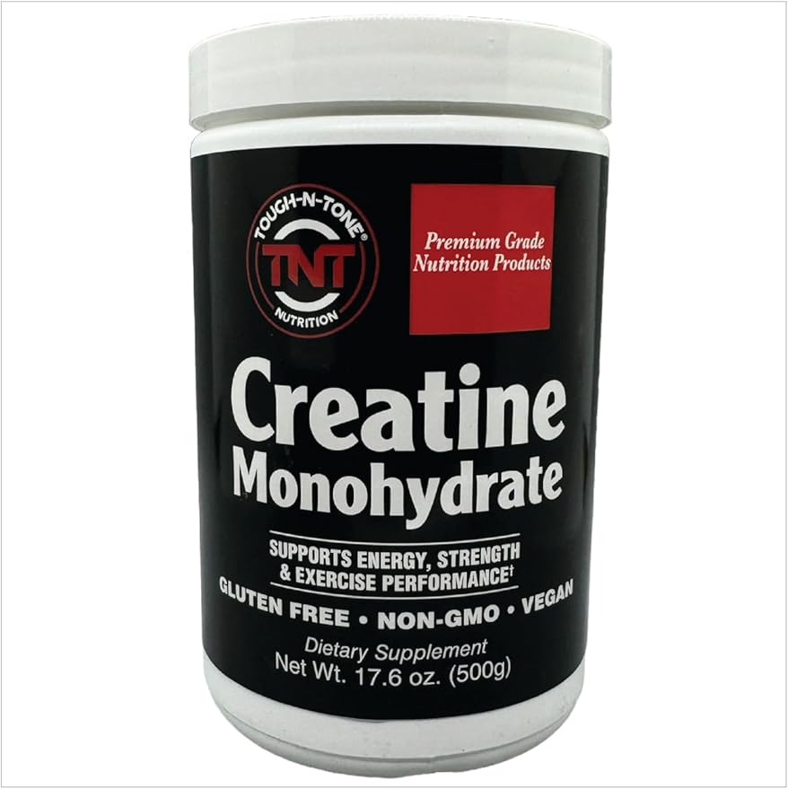 TOUGH-N-TONE 100% Pure Creatine Monohydrate Powder Creatine for Strength Muscle Recovery and Performance – Unflavored Easy to Mix