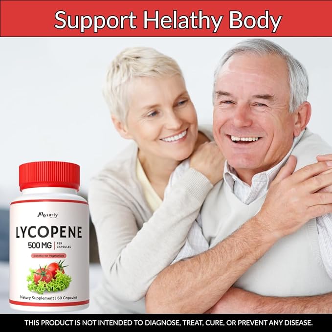 Lycopene | Lycopene Supplements for Men | Lycopene 500mg | lycopene Supplement |Capsules for Men &amp Women - 60 Capsules (Pack 3)