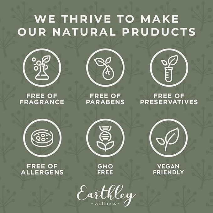 Earthley Wellness Magnesium Lotion Parent's Picks Award-Winner Magnesium Cream for Promoting Relaxation Rest &amp Muscle Recovery Natural Non-Itchy Fast-Absorbing Formula (6oz Sensitive)