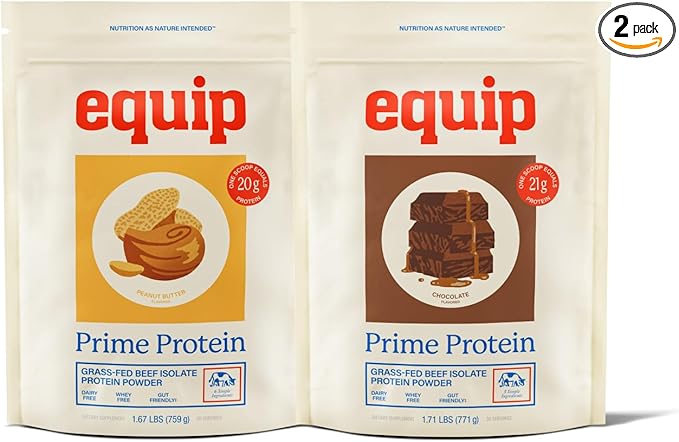 Equip Foods Prime Protein Powder Peanut Butter &amp Prime Protein Powder Chocolate
