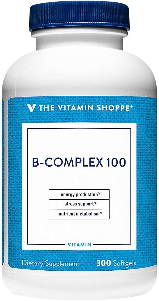 The Vitamin Shoppe Vitamin B-Complex - Energy Metabolism &amp Nervous System Support Complete B Vitamins (300 Softgels)