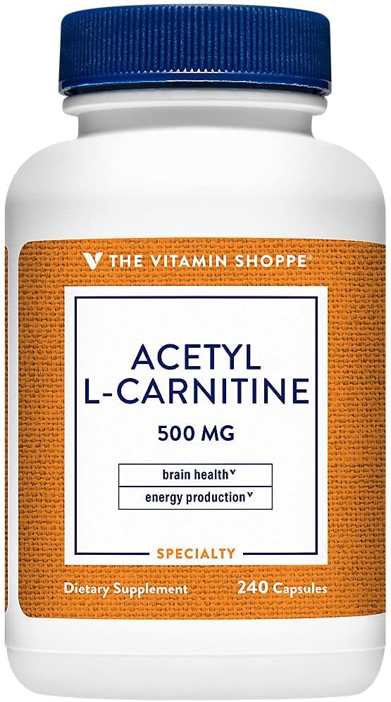 The Vitamin Shoppe Acetyl-L-Carnitine 500mg Supports Healthy Brain Memory (240 Capsules)