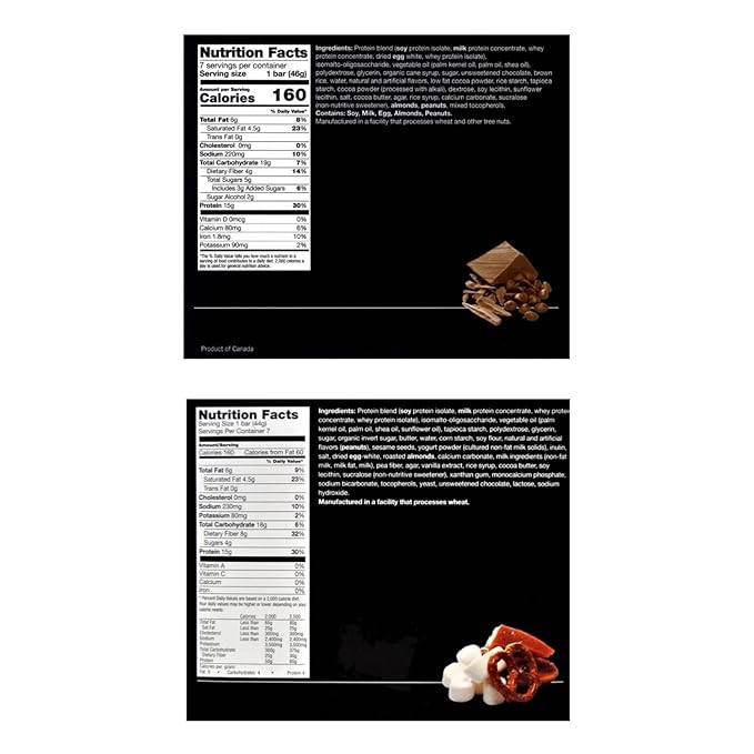 PROTIFIT - Low Calorie Choc-A-Lot Chip &amp Salted Toffee Pretzel Protein Bar 2 Pack High Protein 15g Protein Low Carb Low Sugar Ideal Protein Compatible 7 Servings Per Box (2 Pack)