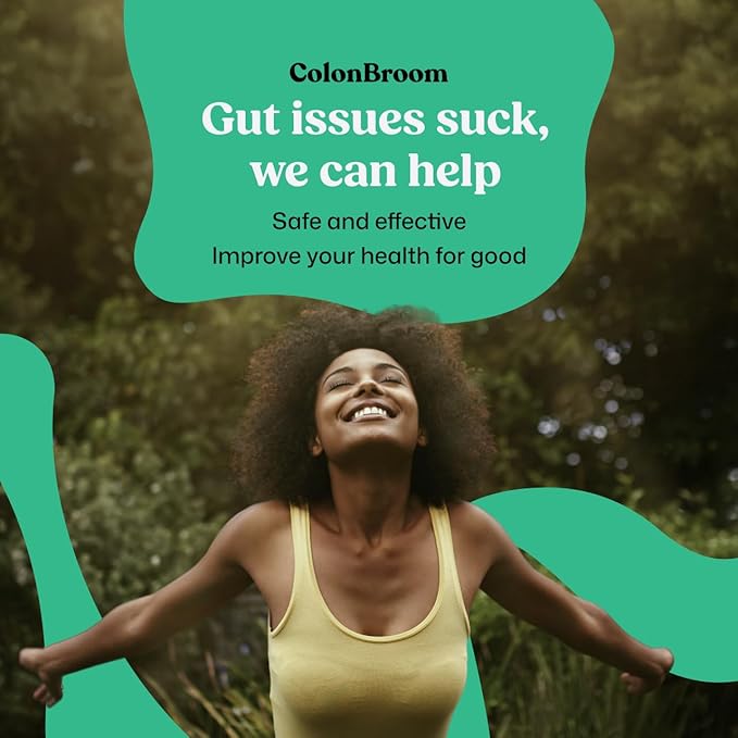 ColonBroom Psyllium Husk Powder - Colon Cleanse for Bloating Relief &amp Gut Health - Fiber Powder Drink - Easy to Mix - Vegan Gluten Free Non-GMO - Strawberry (100 Servings)