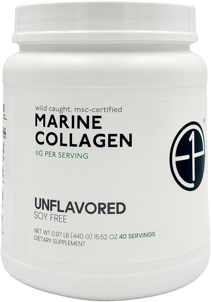 Wild Caught Marine Collagen Peptides Powder 440grams (40 Servings) Unflavored MSC-Certified Non-GMO Third-Party Lab Tested