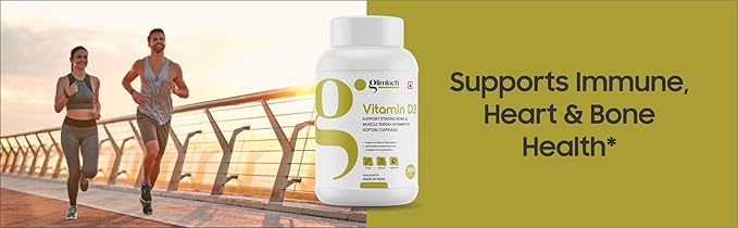 GLIMLACH Vitamin D3 50mcg (2000 IU) Vitamin D Immune Support &amp Promotes Calcium (Pack of 5 50 Tablet Each Jar)