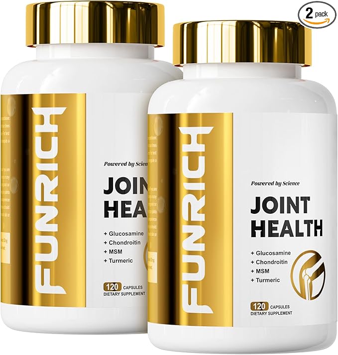 Joints Health Suppplement Glucosamine Chondroitin MSM - Joint Support Supplement for Women and Men with Turmeric MSM &ampBoswellia for Cartilage Joint Health and Flexibility - 2 Bottles