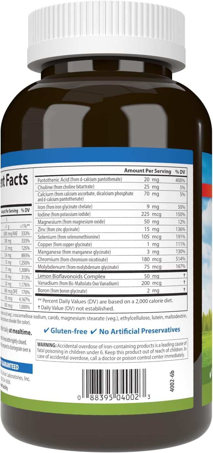 Carlson - Super 1 Daily Vegetarian Multiple Formula Multivitamin Optimal Wellness 180 Tablets
