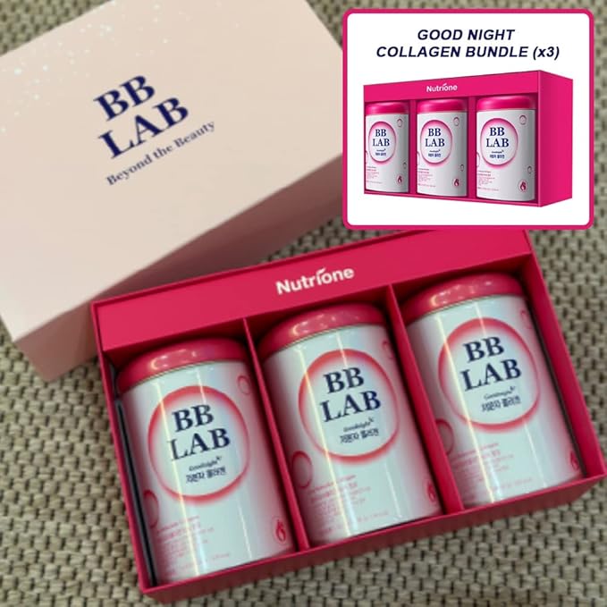 BB LAB Good Night Collagen Low Molecular Collagen Powder Stick Supplement Marine Collagen Fish Collagen Vitamin C Hyaluronic Acid 17 Probiotics Fast Absorption Mix Berry Flavor (Pack of 3)