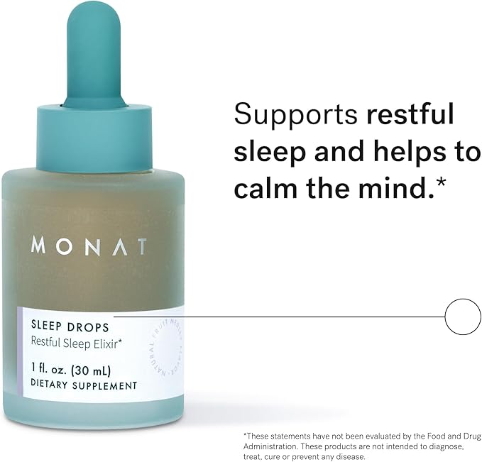 MONAT Sleep Drops Sleep Improvement Product – Herbal Support – Calming Bedtime Drops for Restorative – Relaxation for Stress &amp Frenetic Life – Natural Support Solution