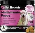 Multivitamin Puppy Treats - Essential Dog Supplements &amp Vitamins for Learning and Cognitive Development- Probiotics Omega Fish Oil for Health Heart &amp Immunity - Dog Health Supplies