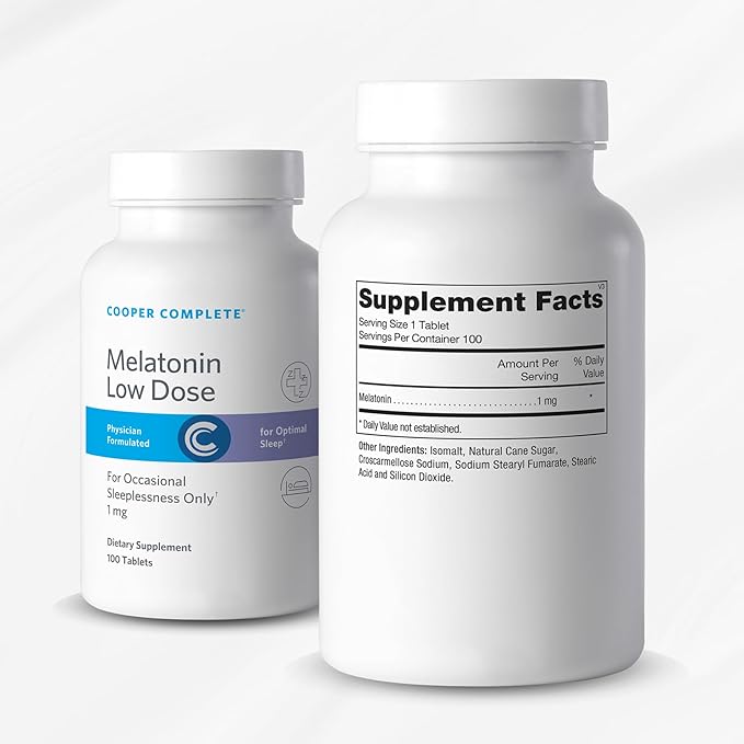Cooper Complete Low Dose Melatonin 1 mg – Quick Release Sleep Support Supplement