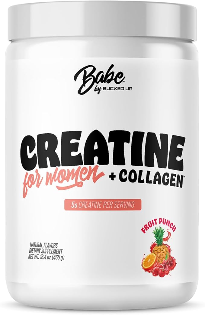 Bucked Up Creatine + Collagen for Women Essentials (50 Servings) - Fruit Punch