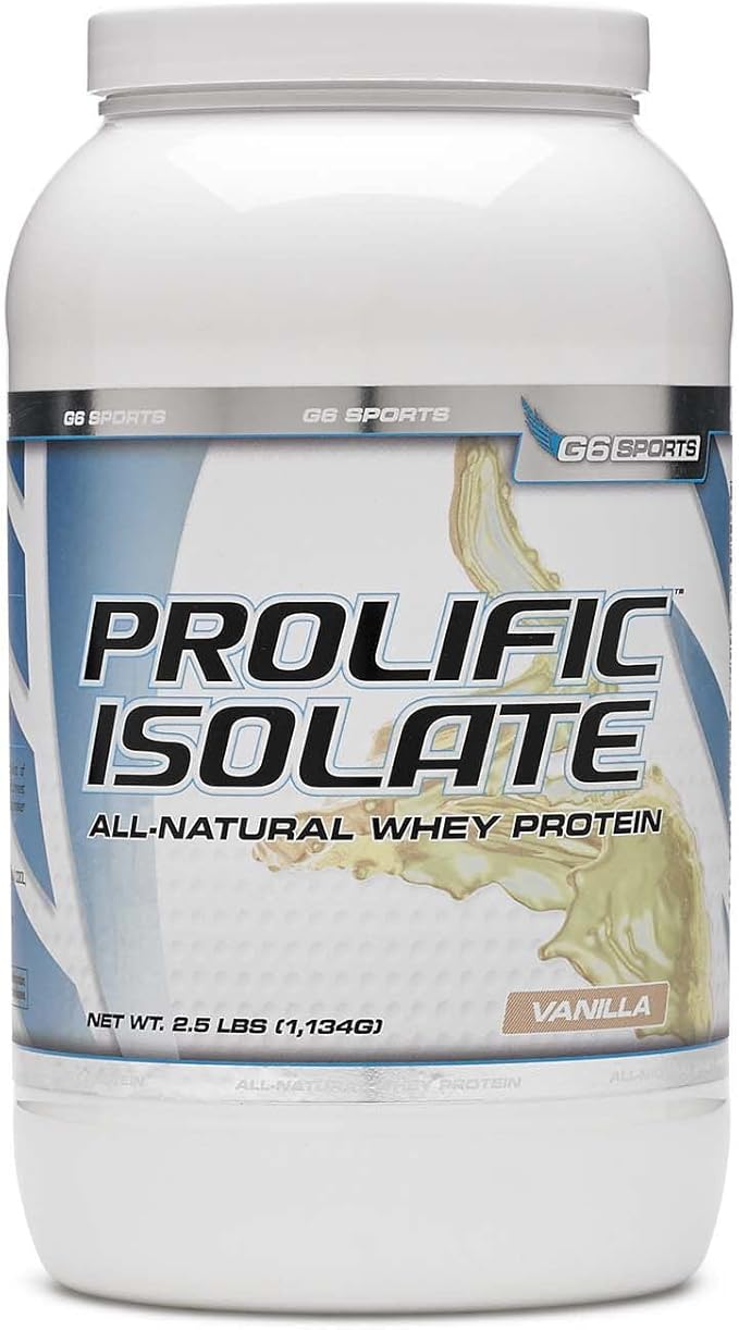 STI G6 Sports Prolific Isolate Whey Protein - Vanilla 2.5 lb(s).