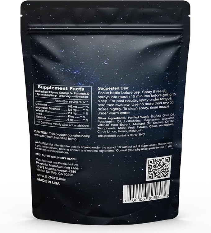 Hemp Sleep Spray with Melatonin L-Theanine Valerian Root Magnesium | Fast Acting Non-Habit Forming Non-GMO Gluten Free Natural Sleep Aid