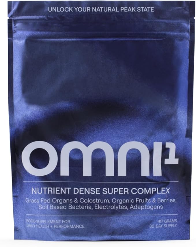 Super Complex - Daily Premium Blend with Vitamins for Women &amp Men with Organic Fruits Adaptogens &amp Electrolytes Multivitamin &amp Beef Organ Supplement (30 Servings - Scoop NOT Included) UN