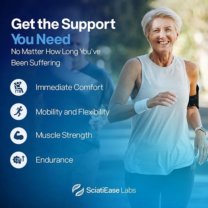 SciatiEase Sciatic Nerve Support Supplement Sciati Ease and SciatiFlex Bundle with Alpha Palm and Maximum Strength Sciatic Cream with Hemp and Arnica Extract