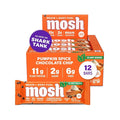 MOSH Pumpkin Spice Chocolate Chip Vegan Protein Bars Plant Based Keto Gluten-Free Brain Healthy Snack with Cognizin Ashwagandha and Lion's Mane 12 Count