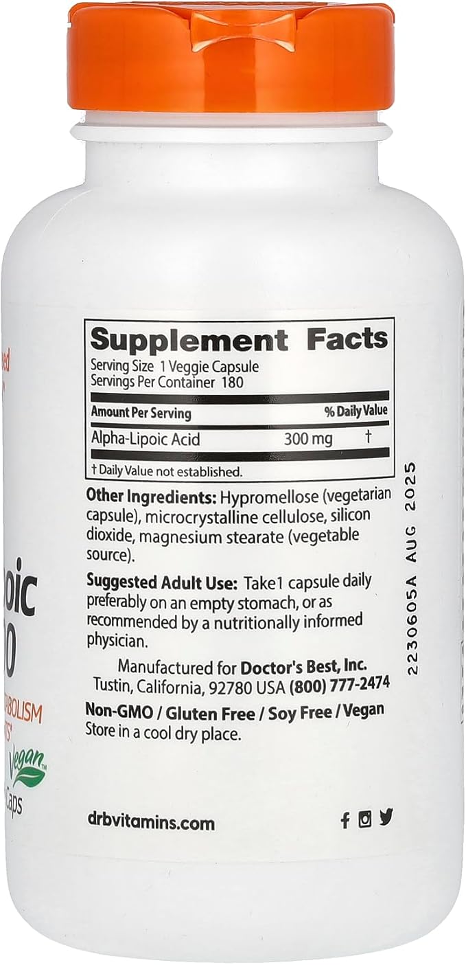 Best Alpha Lipoic Acid 300-180 - VegCap