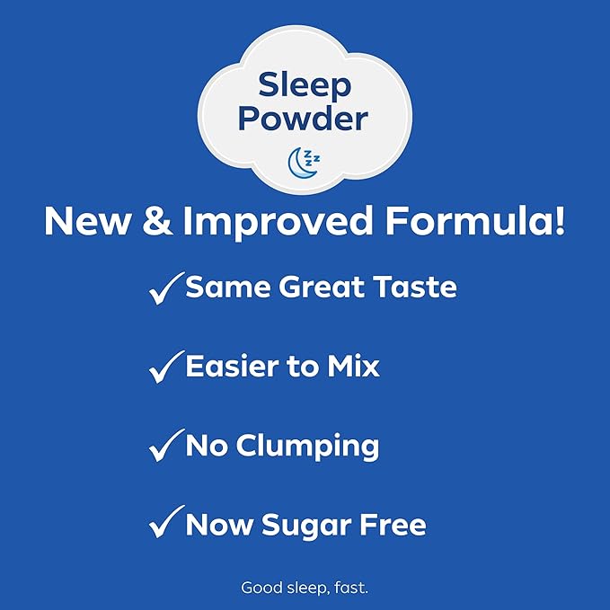 Dream Water Sleep Aid Powder Melatonin 5mg GABA 5-HTP Natural Flavors Helps You to Fall Asleep Fast and Wake Refreshed Snoozeberry 30-Count.