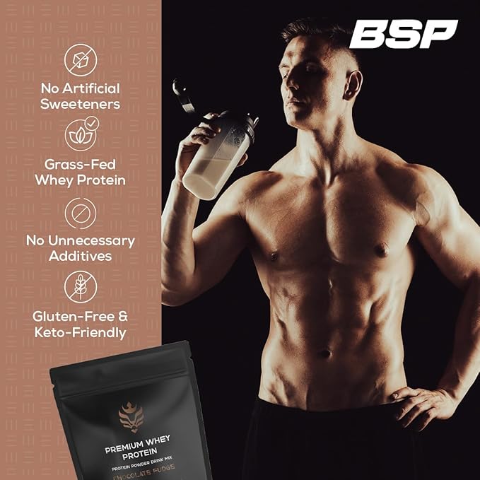 Benavidez Premium Whey Protein Powder – 25g Protein Per Serving Grass-Fed Whey Isolate &amp Concentrate Fast-Digesting Muscle Recovery No Artificial Sweeteners Keto &amp Gluten-Free