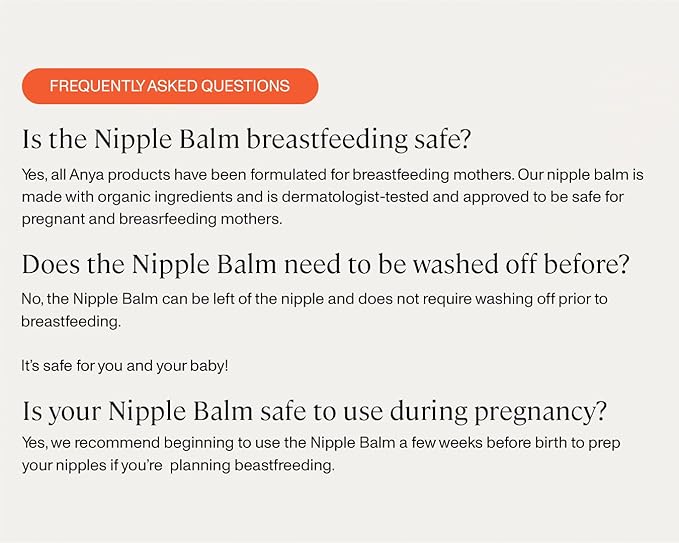 ANYA New Mom Breastfeeding Essentials Kit for Postpartum Recovery | Baby Registry Gift Set | Wellness Care Package with Postnatal Multivitamin Omega-3 Organic Lactation Tea &amp Organic Nipple Balm