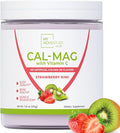 Calcium Magnesium Powder Supplement - Magnesium Calcium Carbonate Powder for Strong Bones - Natural Magnesium Powder for Sleep Quality - Magnesium Citrate Powder (Strawberry Kiwi30 Servings)