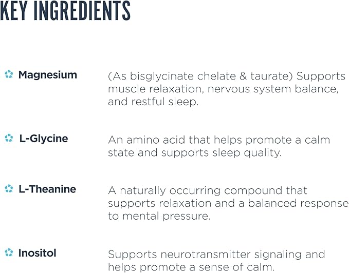 Revive MD Melatonin-Free Sleep Support Supplement for Adults Dark Chocolate - Natural Sleep Aid Supplements with Magnesium (Glycinate) Inositol &amp L-Theanine for Deep Relaxation (30 Servings)