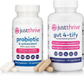 Just Thrive Gut Health Bundle – Probiotic &amp Antioxidant Supplement (30 Caps) + Gut 4-tify Intestinal Lining Support (90 Caps) – Spore-Based Digestive &amp Immune Support for Women &amp Men