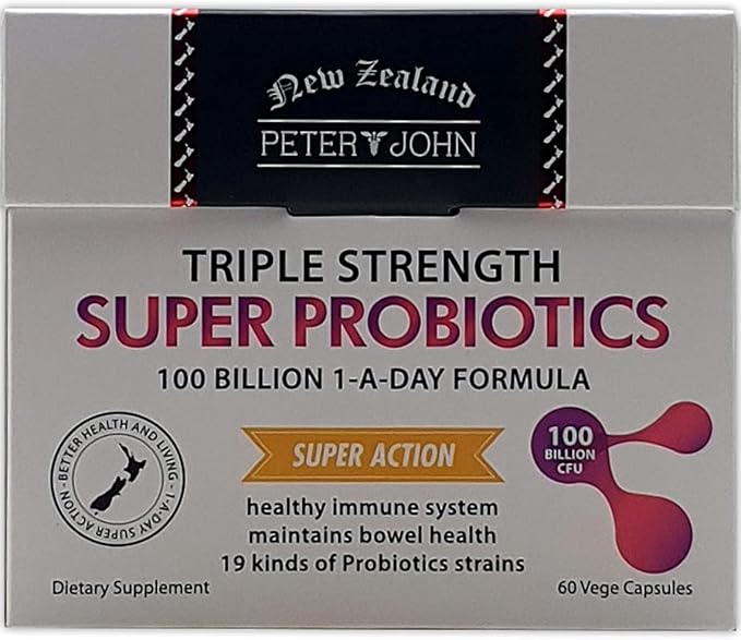 Peter John Super Probiotics 100 Billion 1-A-Day Formula 60 Capsules (3)