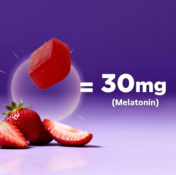 Vitamatic Sugar Free Melatonin 30mg per Gummy - 60 Servings - 60 Vegetarian Gummies - Non-Habit Forming Supplement (60 Count (Pack of 3))