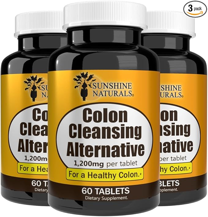 Sunshine Naturals Herbal Digestive Support Supplement 1200 mg 60 Tablets (3 Pack)