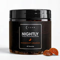 Lune Nightly Extended Release Sleep Gummies - 2mg Melatonin with 5-HTP Valerian Root &amp Turmeric - All Night Sleep Support Blood Orange Flavor 100% Vegan 60 Count
