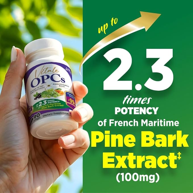 LABO Nutrition Vitale OPCs | Premium European Grape Seed Extract with Aronia Citrus Bioflavonoids | Supports Circulation Skin Health and Cellular Protection | 100% polyphenols 90 Softgels