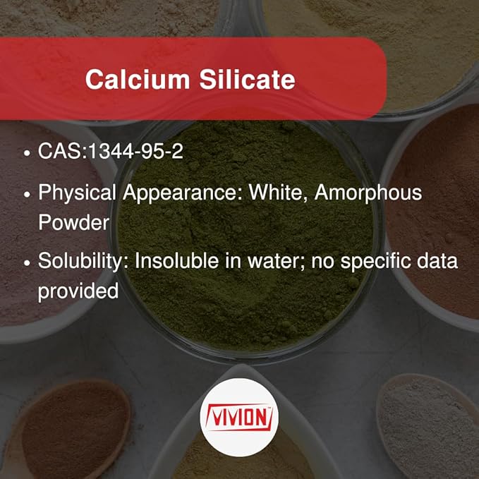 Calcium Silicate - 1 kg (2.2 lb) - Calcium Salt Food Grade &amp Pharmaceutical Flow Agent Carrier Excipient
