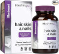 Bluebonnet Nutrition Beautiful Ally Hair Skin &amp Nails Hydrolyzed Collagen from Grass Fed Cows Collagen Peptides Type 1 &amp 3 Non GMO Gluten Free Soy Free Milk Free Kosher 60 Vegetable C
