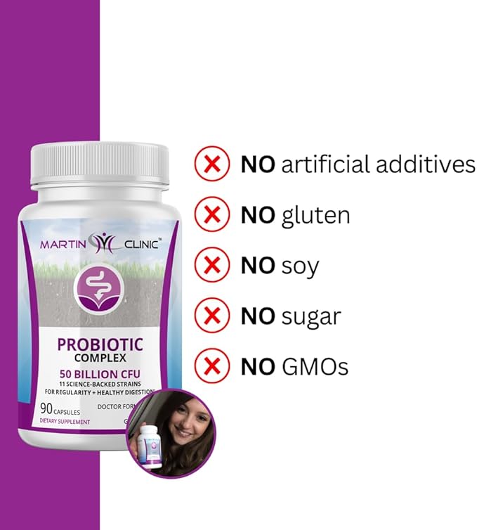 Probiotic for Gut Health &amp Immune Support — Daily Digestive Balance Bloating Relief &amp Better Nutrient Absorption — 60 Capsules