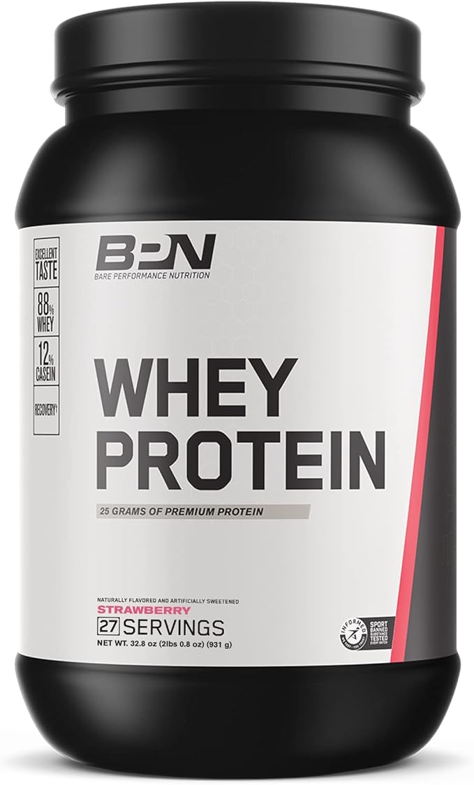 BARE PERFORMANCE NUTRITION BPN Whey Strawberry Protein &amp Creatine 30 Servings Bundle