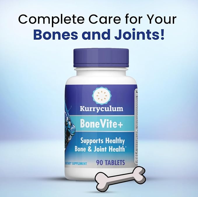 BoneVite+ Glucosamine Chondroitin MSM - Bone &amp Joint Wellness with Green Lipped Sea Mussel Devil's Claw &amp Boron - Knee Hip Back Wellness - Non-GMO Gluten Free - 90 Tablets