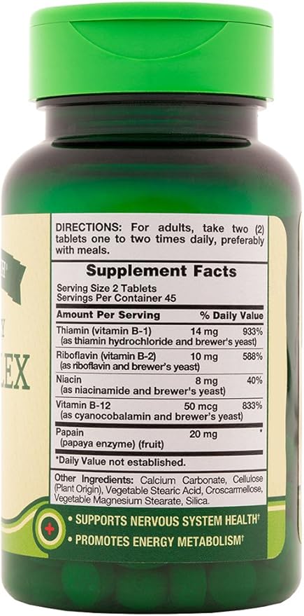Nature's Truth High Potency B-Complex Plus B-12 90 90 Count (Pack of 3)