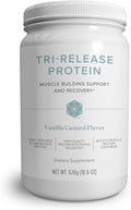 Isagenix Tri-Release Protein - Advanced Muscle Recovery - 25g of Protein - Three-Stage Protein Release for Sustained Absorption - Non-GMO - 18.6 oz - (Vanilla Custard) - Up to 28 Servings - Canister
