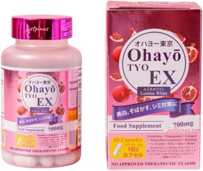 OhayoTYO EX Lumine White Glutathione 700mg 60 Capsules