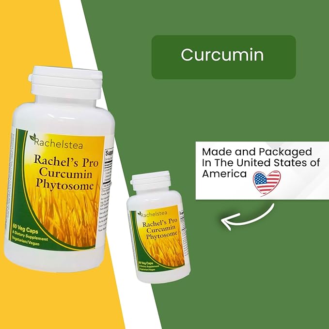 Rachel’s Pro Curcumin Phytosome - High Absorption Meriva Turmeric Gluten-Free Curcumin Supplement 60 Capsules for Daily Use