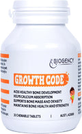 1 Pack Growth Code Natural Growth Supplement for Children and Teens - Vitamins D3 K2 Niacinamide Bone Strengthening - Children's Vitamins Made in Australia 30 Tablets