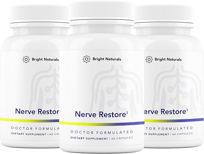 Nerve Restore - Nerve Support Supplement - Includes Pea White Willow and B-Vitamin Nerve Support Complex for Advanced Nerve Health Support - Made in the USA 180 Capsules