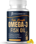 Triple Strength Omega 3 Fish Oil 3750 mg - EPA &amp DHA - Over 3000mg Omega-3 Fatty Acids - 1350mg EPA + 900mg DHA - Best Essential Fatty Acids Burpless Fish Oil - 90 Count