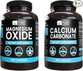 Pure Original Ingredients Calcium Carbonate and Magnesium Oxide Bundle 365 Capsules Each No Fillers Alwasy Pure